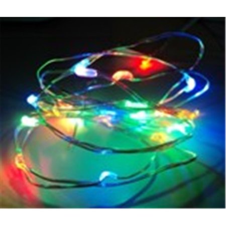 PERFECT HOLIDAY Battery Operated Copper 20 LED String Light Multicolor 600004